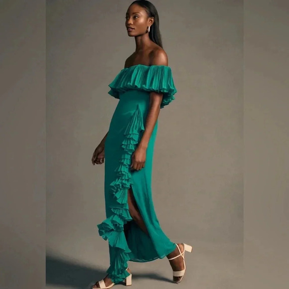 Hutch Strapless Off The Shoulder Column Maxi Dress Size 4 NWT - Picture 1 of 7